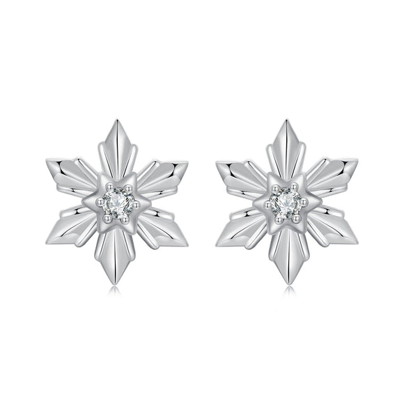 925 Sterling Silver Earrings with Pavé Setting CZ in Oxidized Finish