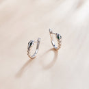 925 Sterling Silver Plated Platinum CZ Earrings for Women-5