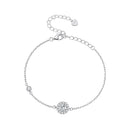 925 Sterling Silver Moissanite 0.5ct Bracelet with Pavé Setting for Women-1