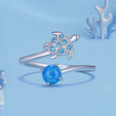 925 Sterling Silver Ring with Pavé Set CZ and Translucent Opal, 1.5mm Width for Women-3