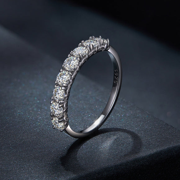 925 Sterling Silver Plated Moissanite Ring Size 5 for Women