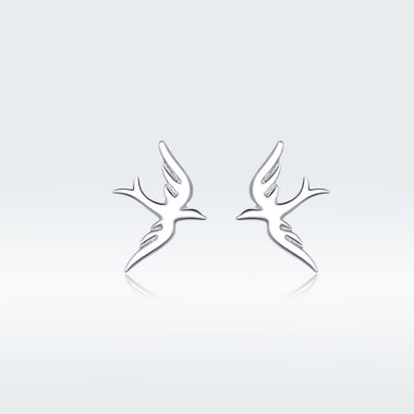 925 Sterling Silver Earrings 0.7*1.2cm for Women