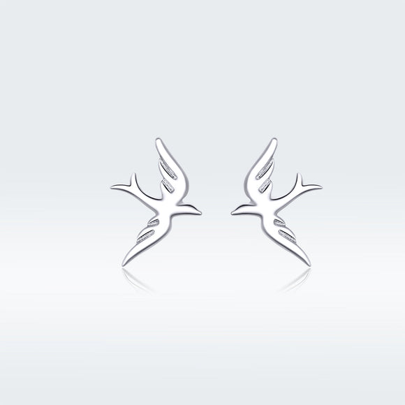 925 Sterling Silver Earrings 0.7*1.2cm for Women