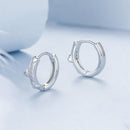 925 Sterling Silver Nano Opal Earrings for Women - White Gold Plated - 12x5mm-4