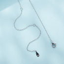 925 Sterling Silver Necklace with 19*18mm Pavé Setting CZ Pendant-5