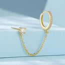 S925 Sterling Silver 3mm Pavé Setting CZ Earrings for Women-6