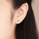 925 Sterling Silver Earrings for Women - Enamel Moon and Sun Design, 0.7x0.6cm, 0.6x0.8cm-7