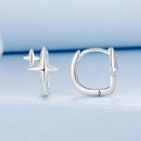 925 Sterling Silver Earrings with White Gold Plating, Size 1.2*0.9cm for Women-5