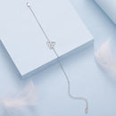 925 Sterling Silver White Gold Plated Bracelet with Length 15+6cm for Women-4