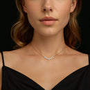 925 Sterling Silver Moissanite & Quality Shell Pearl Adjustable Necklace for Women-5