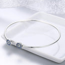 925 Sterling Silver Bracelet with Outer Diameter 6cm and Wall Thickness 0.2cm for Women-5