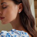 925 Sterling Silver Earrings with Pavé Setting CZ in Oxidized Finish-6