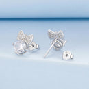 925 Sterling Silver Earrings with CZ and White Gold Plating for Women-3