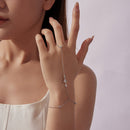 925 Sterling Silver White Gold Plated Moissanite Bracelet, 15+6cm, for Women-6