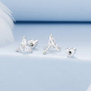 925 Sterling Silver Earrings with Pavé Setting CZ-2