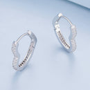 925 Sterling Silver Earrings with Cubic Zirconia in Platinum Finish-4