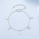 925 Sterling Silver Bracelet with Plated White Gold and Pavé Setting CZ-3