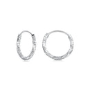 925 Sterling Silver Earrings for Women - White Gold Plated, 2.6*0.2 cm, Style L-3