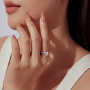 925 Sterling Silver Moissanite 0.65 Carat Ring Size 6 for Women-5