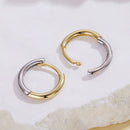 925 Sterling Silver Earrings for Women - 1.3x0.2cm, Plated White Gold-6