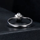925 Sterling Silver White Gold Plated Moissanite Ring Size E for Women-1
