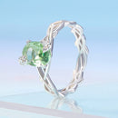 925 Sterling Silver Synthetic Spinel 3.8mm Ring for Women Size 7-4