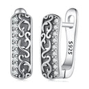 925 Sterling Silver Earrings with Pavé Setting CZ - 1.3m x 0.5m for Women-2