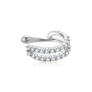 925 Sterling Silver Plated Platinum CZ Earrings-4