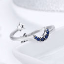 925 Sterling Silver Adjustable Ring, 0.2cm Width, Size 1.1*0.7cm, Women-5