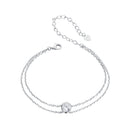 925 Sterling Silver Moissanite 1 Carat Bracelet for Women - White Gold Plated, 150+60mm-2