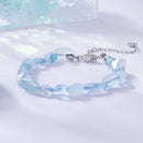925 Sterling Silver Crystal Bracelet 15+6cm for Women-4