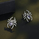 925 Sterling Silver Earrings with Pavé Setting CZ, Size 13*12mm-4