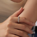 925 Sterling Silver Moissanite 0.03ct Ring Size 7-7