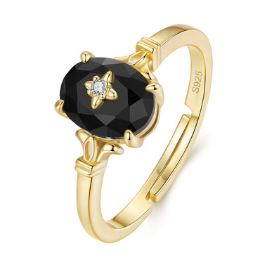925 Sterling Silver Gold-Plated CZ Pavé Ring for Women - 0