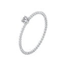 925 Sterling Silver 3mm Moissanite Ring for Women - Size 6-1