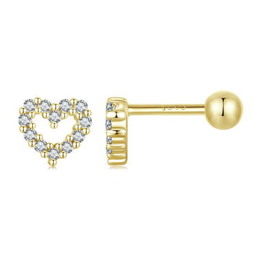 925 Sterling Silver White Gold Plated Earrings with CZ for Women - 0