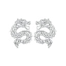 925 Sterling Silver Plated White Gold Earrings-2