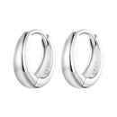 925 Sterling Silver 12*3mm Platinum Plated Earrings-1