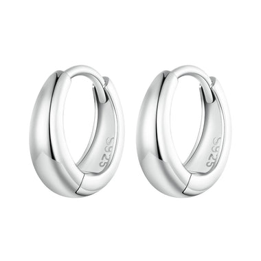 925 Sterling Silver 12*3mm Platinum Plated Earrings