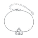 925 Sterling Silver White Gold Plated Bracelet with Length 15+6cm for Women-1
