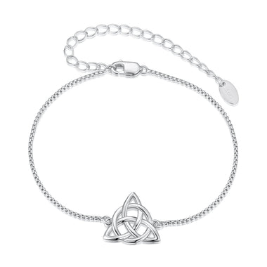 925 Sterling Silver White Gold Plated Bracelet with Length 15+6cm for Women