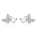 925 Sterling Silver Earrings with Pavé Setting CZ - 0.6*0.9cm-1