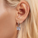 925 Sterling Silver Earrings with Pavé Setting CZ and Transparent Glass for Women-7