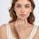 925 Sterling Silver Enamel Ring Size 6.0 for Women-9