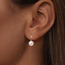 925 Sterling Silver White Gold Plated Freshwater Pearl Earrings for Women-5