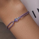 925 Sterling Silver Adjustable 24cm CZ Resin Bracelet for Women-6
