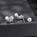 925 Sterling Silver 0.20 Carat Moissanite Earrings with Synthetic Pearl for Women-2