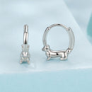 925 Sterling Silver White Gold Plated Hoop Earrings for Women-3