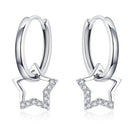 S925 Sterling Silver Plated Platinum CZ Earrings for Women-1