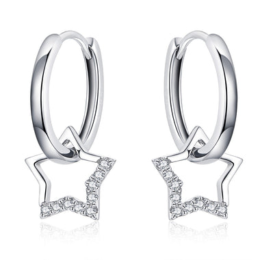 S925 Sterling Silver Plated Platinum CZ Earrings for Women